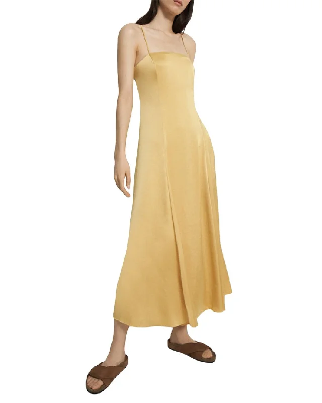 Theory Cami Volume Midi Dress Trendy Off-Shoulder Ruffle Midi Dress