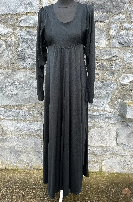 80s black maxi dress uk 8