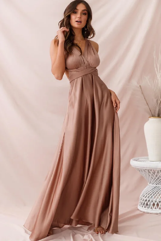 Ariana Multiway Maxi Dress Mocha