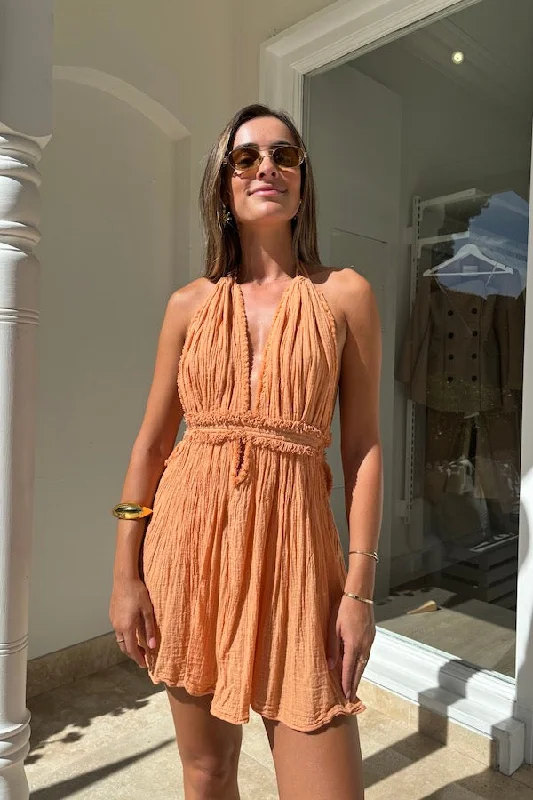 Lefkothea Mini Dress Apricot