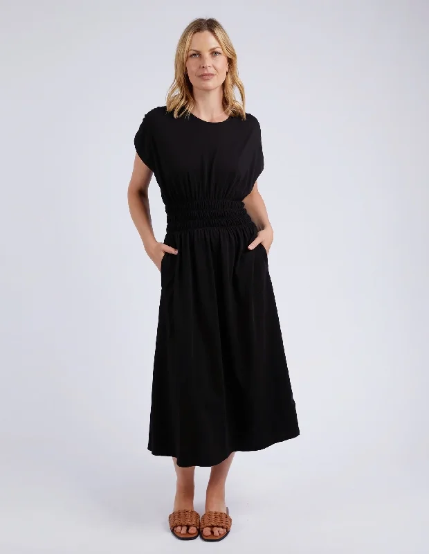 Elm Nelle Midi Dress - Black