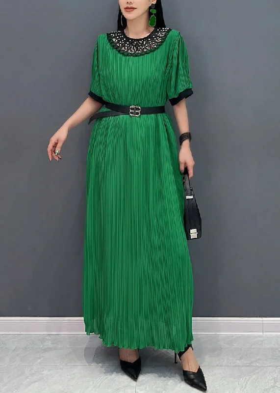Green Lace Patchwork Hollow Out Maxi Dresses Summer AO1072 Elegant Maxi Dress with Ruffles Green Lace Patchwork Hollow Out Maxi Dresses Summer AO1072 Elegant Maxi Dress with Ruffles