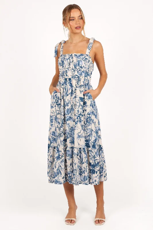 Harlowe Midi Dress - Porcelain Blue