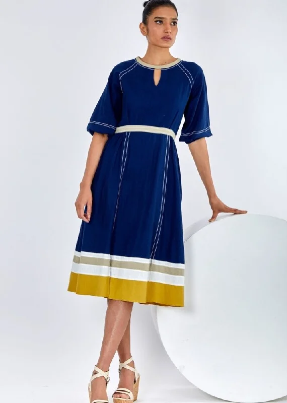 Kawa Indigo Midi Dress