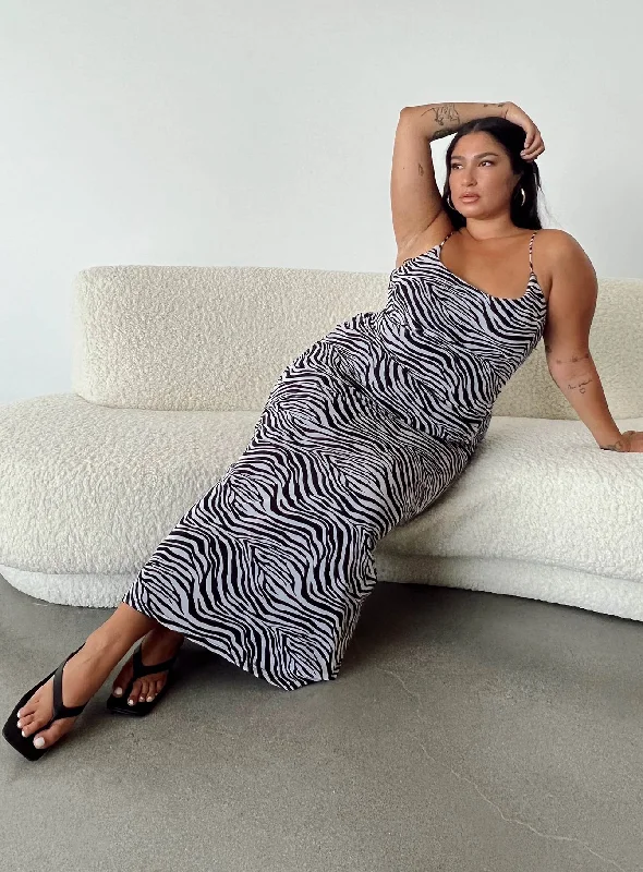 Knox Maxi Dress Zebra Curve