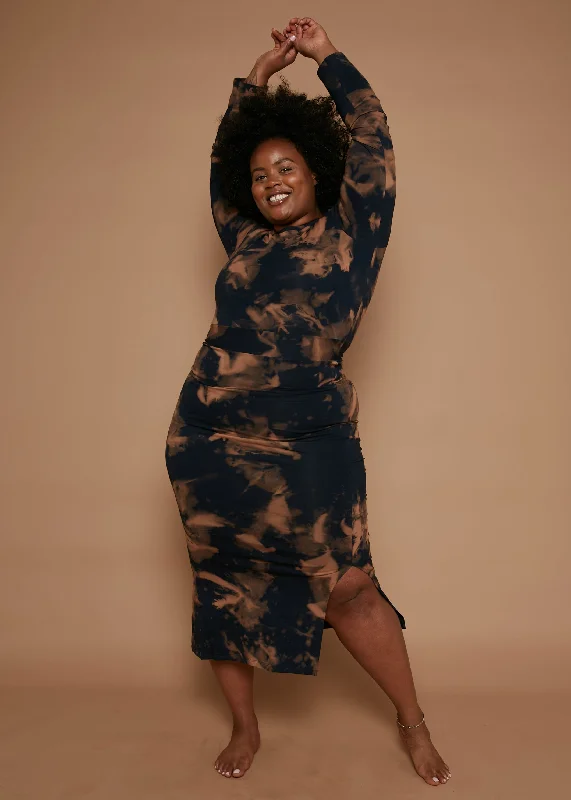 Leki Midi Dress in Acid Wash