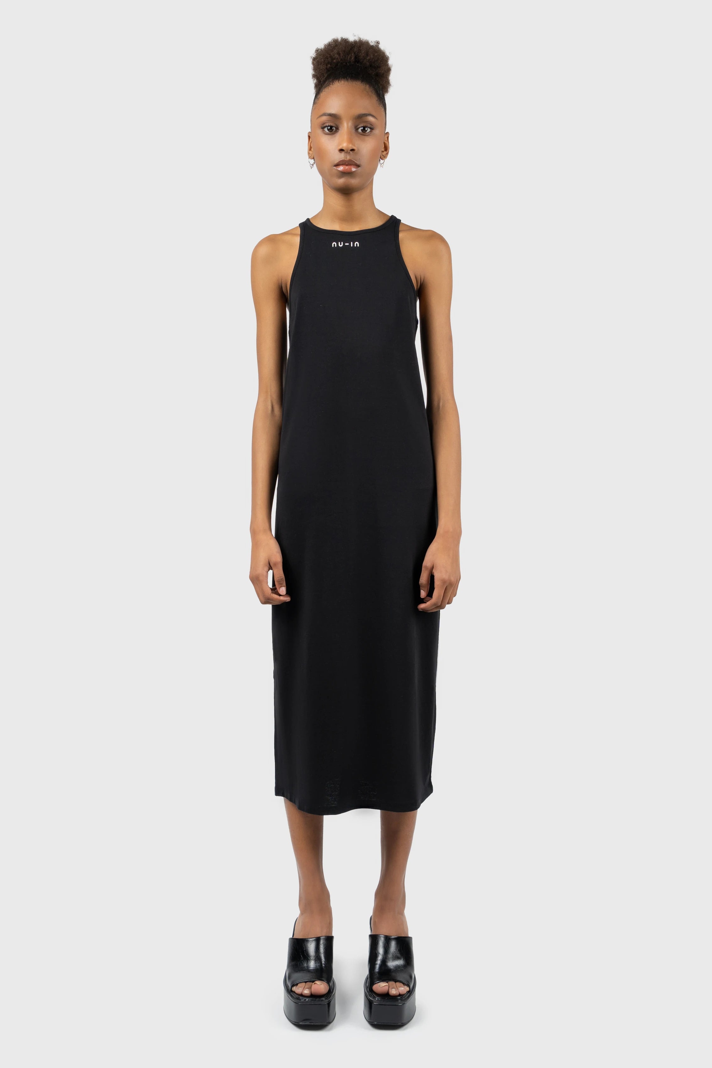 Logo Halterneck Midi Dress