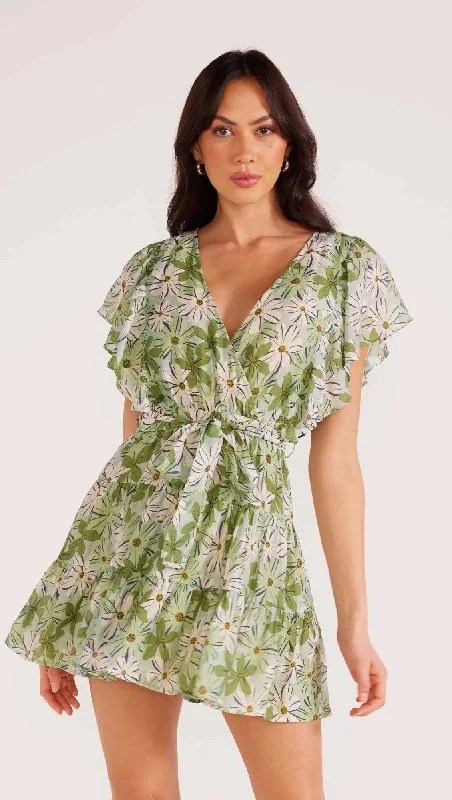 MinkPink Margaux Mini Dress Classic Floral Mini Dress