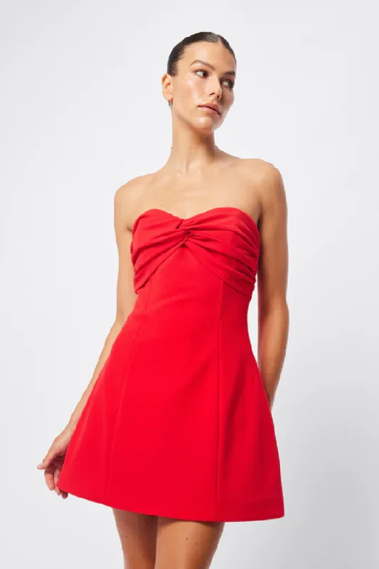 Bitter Mini Dress Red Classic Striped Mini Dress