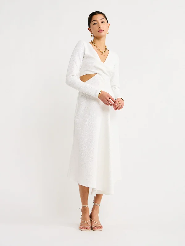 One Fell Swoop Roisin Midi Dress in Blanche