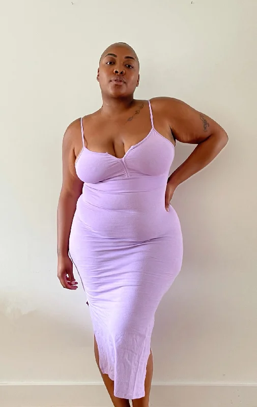 Saffi Midi Dress in Lilac