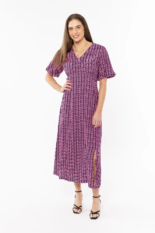 Seeking Lola Ambitious Midi Dress - Pink Stem