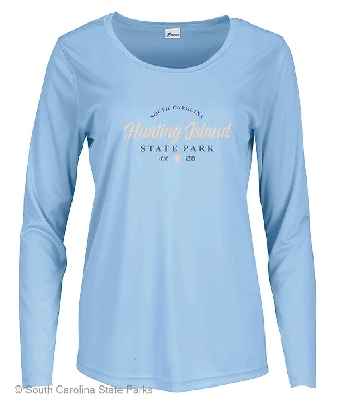 Hunting Island State Park Ladies Performance Long Sleeve Turtle Tee