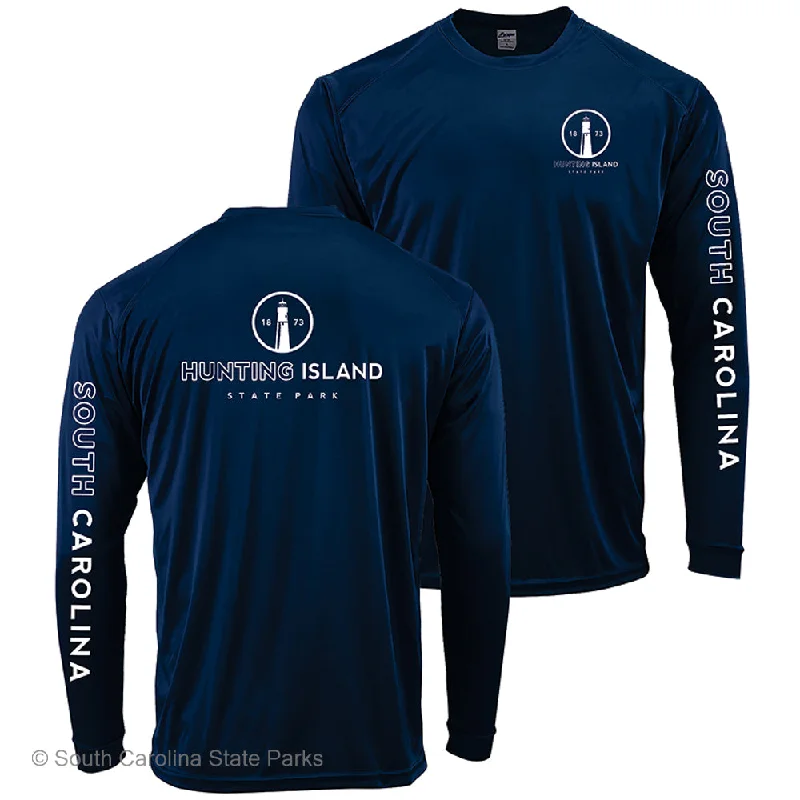 Hunting Island State Park Unisex Performance Long Sleeve Lighthouse Tee