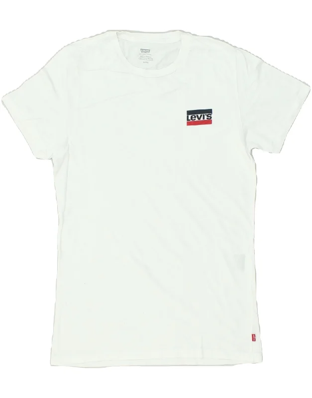 LEVI'S Womens T-Shirt Top UK 10 Small White