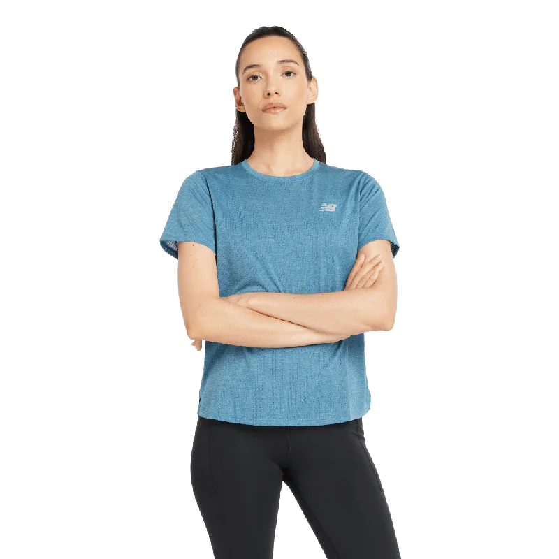 New Balance Women's Athletics T-shirt in Terrarium Heather AW24