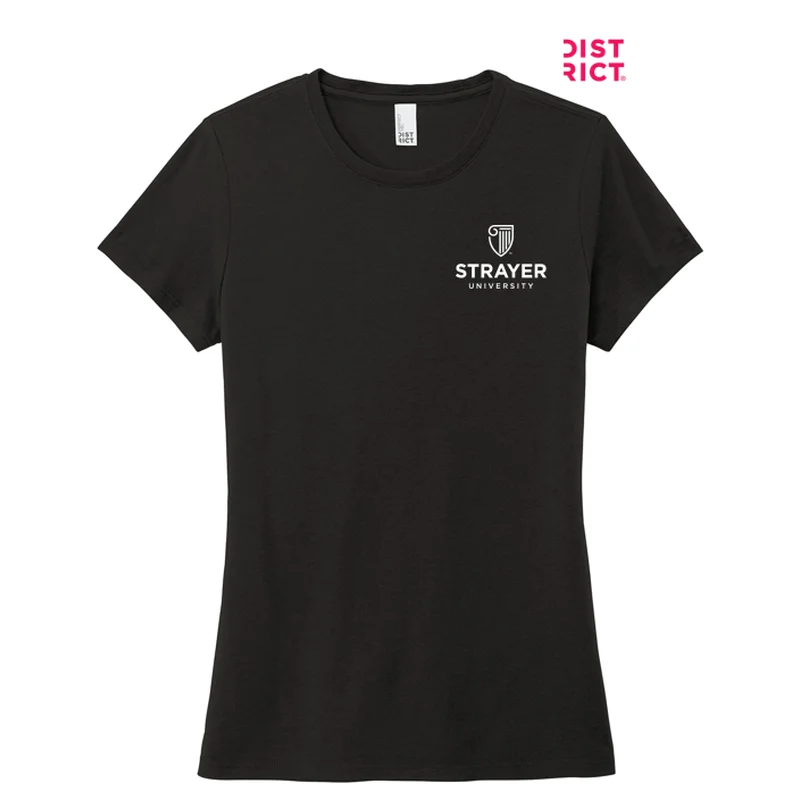 NEW STRAYER District ® Women’s Perfect Tri ® Tee-BLACK