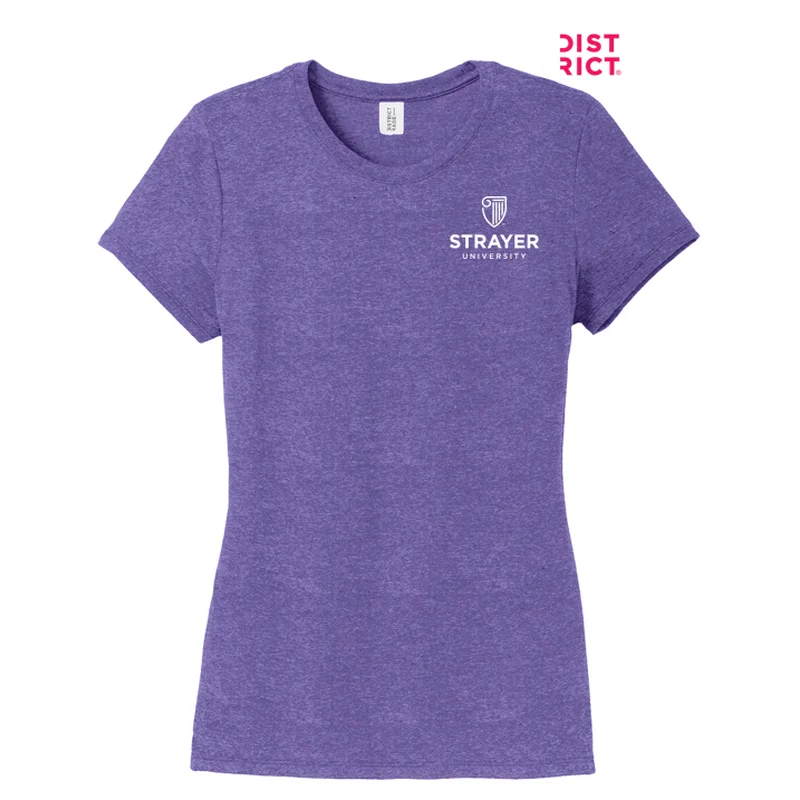 NEW STRAYER District ® Women’s Perfect Tri ® Tee-Purple Frost