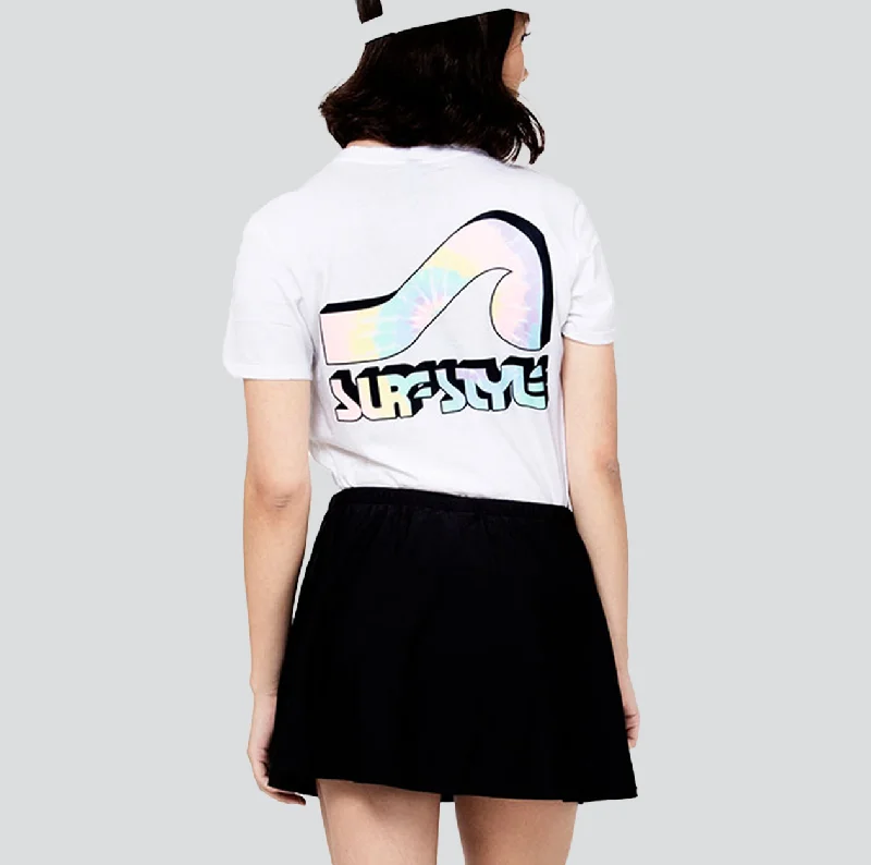 Pastel Wave Tie Dye Logo T-Shirt