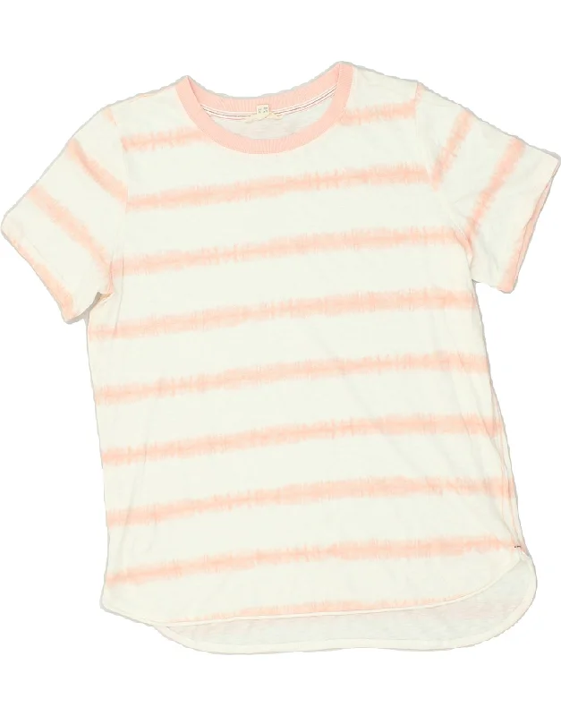 WHITE STUFF Womens T-Shirt Top UK 16 Large Pink Striped Cotton