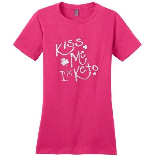 Women's Keto T-Shirt Kiss Me I'm Keto, Perfect Weight Tee