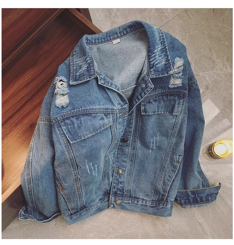 Denim jacket women's new casual jacket tops S4931 Wool Jacket Cashmere Jacket Tweed Jacket Denim jacket women's new casual jacket tops S4931 Wool Jacket Cashmere Jacket Tweed Jacket