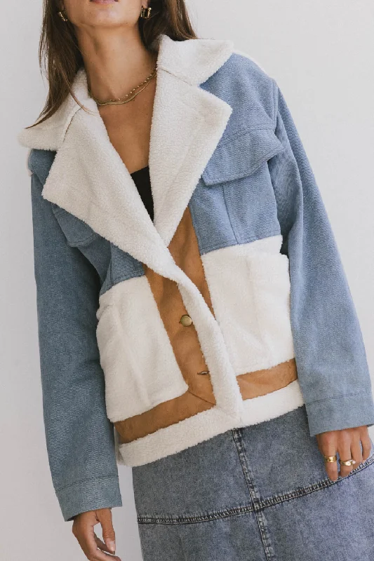 Fawn Contrast Jacket Tiered Jacket Buttoned Jacket Zippered Jacket