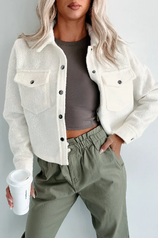 I've Got Big Plans Snap-Button Jacket (Ivory) Denim Jacket Leather Jacket Suede Jacket I've Got Big Plans Snap-Button Jacket (Ivory) Denim Jacket Leather Jacket Suede Jacket