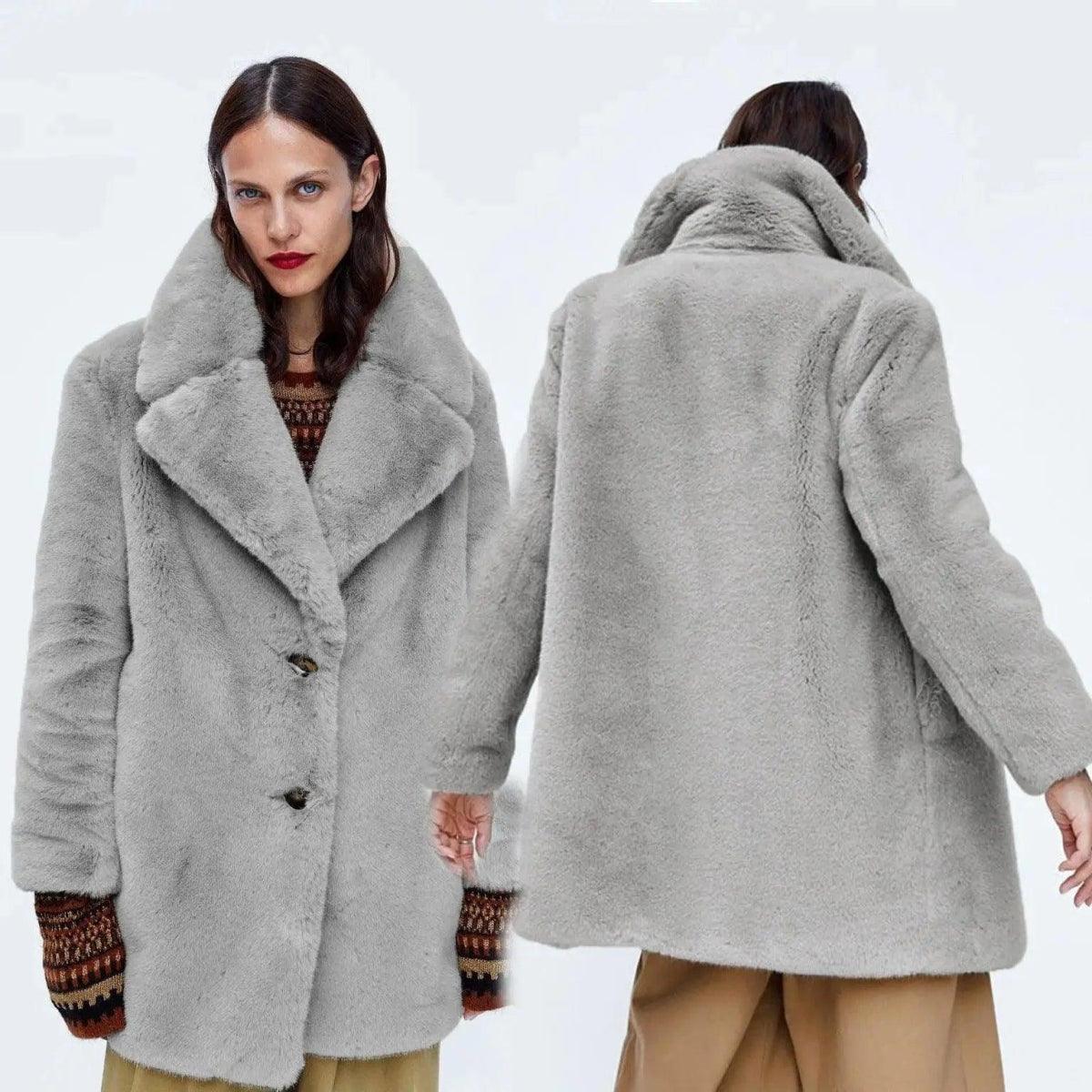 Korean Style Loose Fashion All-match Plush Jacket Wool Fabric Cashmere Fabric Tweed Fabric Korean Style Loose Fashion All-match Plush Jacket Wool Fabric Cashmere Fabric Tweed Fabric