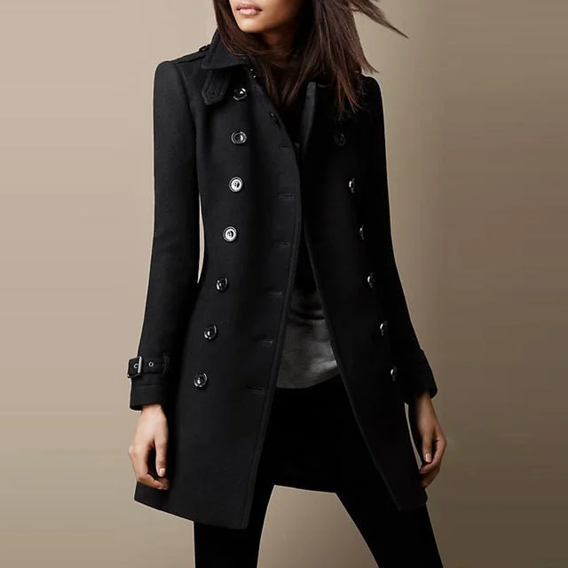 Ladies Spring Long Jacket Wool Trench Coat Striped Jacket Polka Dot Jacket Floral Jacket Ladies Spring Long Jacket Wool Trench Coat Striped Jacket Polka Dot Jacket Floral Jacket