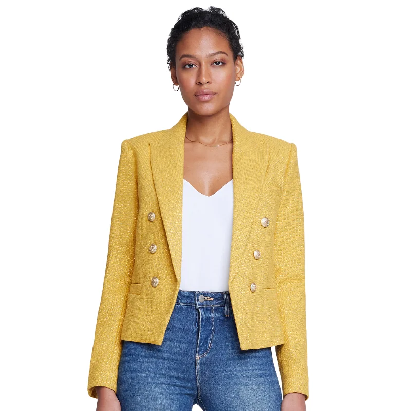 L'Agence - Brooke Jacket Notch Collar Jacket Peter Pan Collar Jacket Cowl Neck Jacket L'Agence - Brooke Jacket Notch Collar Jacket Peter Pan Collar Jacket Cowl Neck Jacket