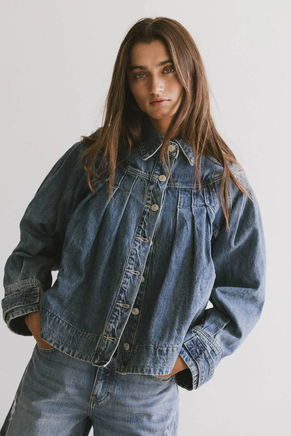 Lennon Denim Jacket Belted Jacket Elasticated Jacket Padded Jacket