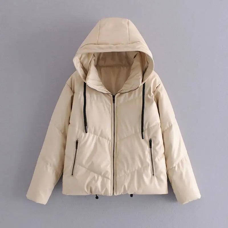 Faux Leather Cotton Jacket Women's Cotton Jacket Notch Collar Jacket Peter Pan Collar Jacket Cowl Neck Jacket Faux Leather Cotton Jacket Women's Cotton Jacket Notch Collar Jacket Peter Pan Collar Jacket Cowl Neck Jacket