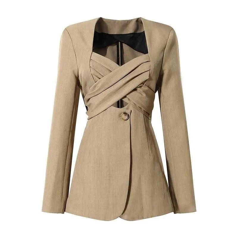 Pure Color Simple Bow Tie Design Slim Slim Suit Jacket Quilted Jacket Puffer Jacket Insulated Jacket Pure Color Simple Bow Tie Design Slim Slim Suit Jacket Quilted Jacket Puffer Jacket Insulated Jacket