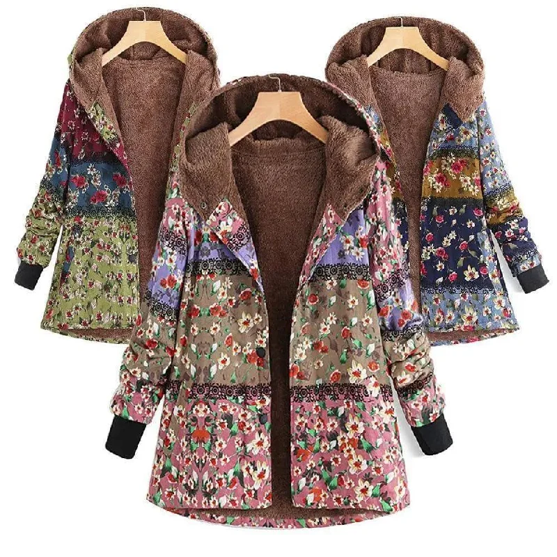 Stay Cozy with Our Cotton-Padded Jacket - Perfect for Winter Striped Jacket Polka Dot Jacket Floral Jacket Stay Cozy with Our Cotton-Padded Jacket - Perfect for Winter Striped Jacket Polka Dot Jacket Floral Jacket