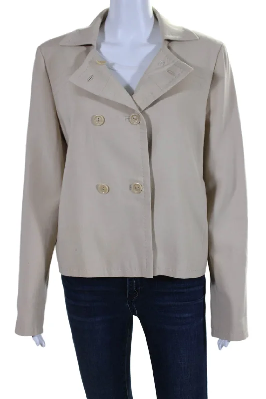 Max Mara Womens Collared Double Breast Buttoned Long Sleeve Jacket Beige Herringbone Jacket Checkered Jacket Solid Jacket Max Mara Womens Collared Double Breast Buttoned Long Sleeve Jacket Beige Herringbone Jacket Checkered Jacket Solid Jacket