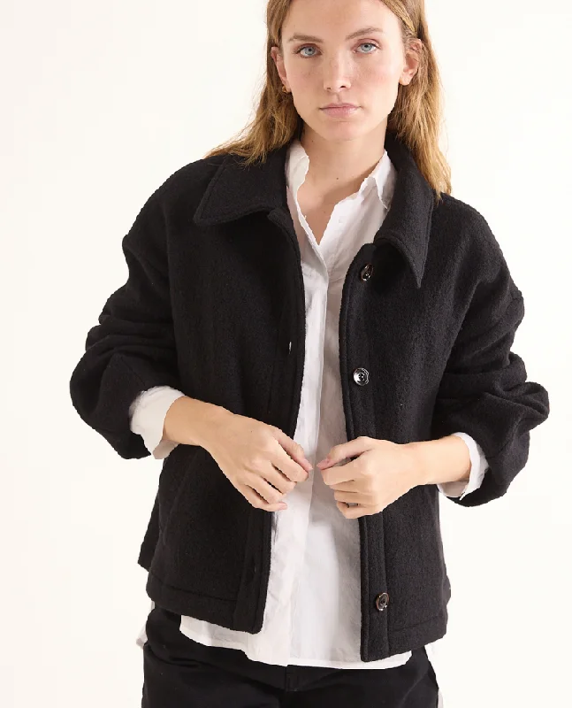 Sacre Coeur Marylou Black Jacket Satin Jacket Silk Jacket Chiffon Jacket