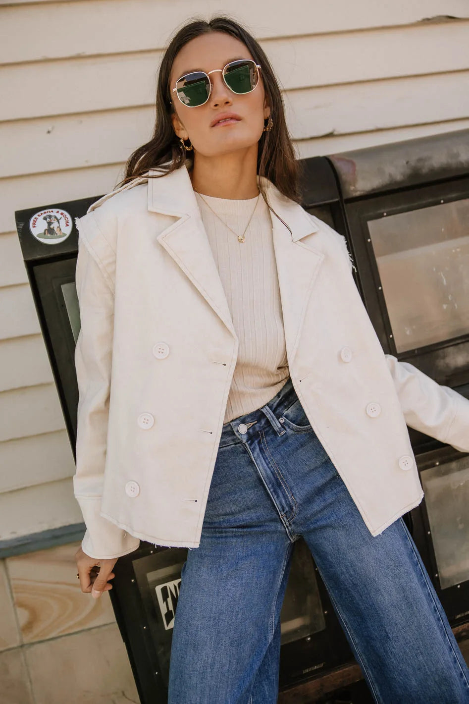 Shelby Twofer Jacket Faux Fur Fabric Real Fur Fabric Shearling Fabric