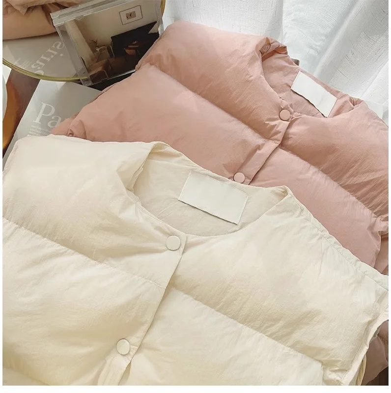 Solid color cotton vest for women winter new sleeveless vest jacket S5007 Zip Front Button Front Snap Front Solid color cotton vest for women winter new sleeveless vest jacket S5007 Zip Front Button Front Snap Front