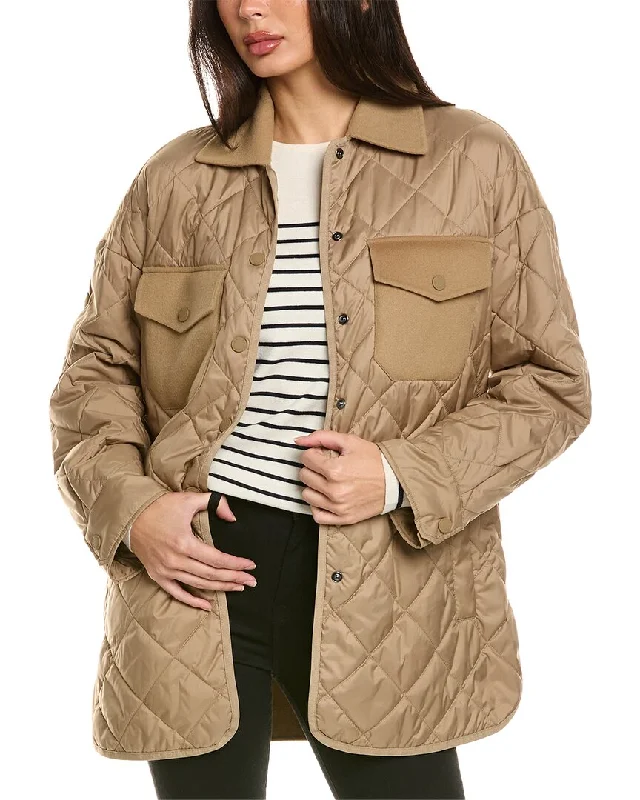 Weekend Max Mara Paprica Wool-Trim Jacket Knit Jacket Woven Jacket Fleece Jacket