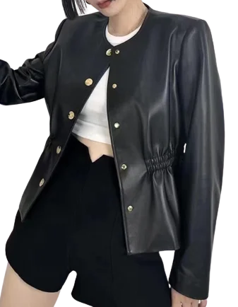 Womens Mylah Genuine Lambskin Leather Jacket Plaid Jacket Tartan Jacket Houndstooth Jacket Womens Mylah Genuine Lambskin Leather Jacket Plaid Jacket Tartan Jacket Houndstooth Jacket