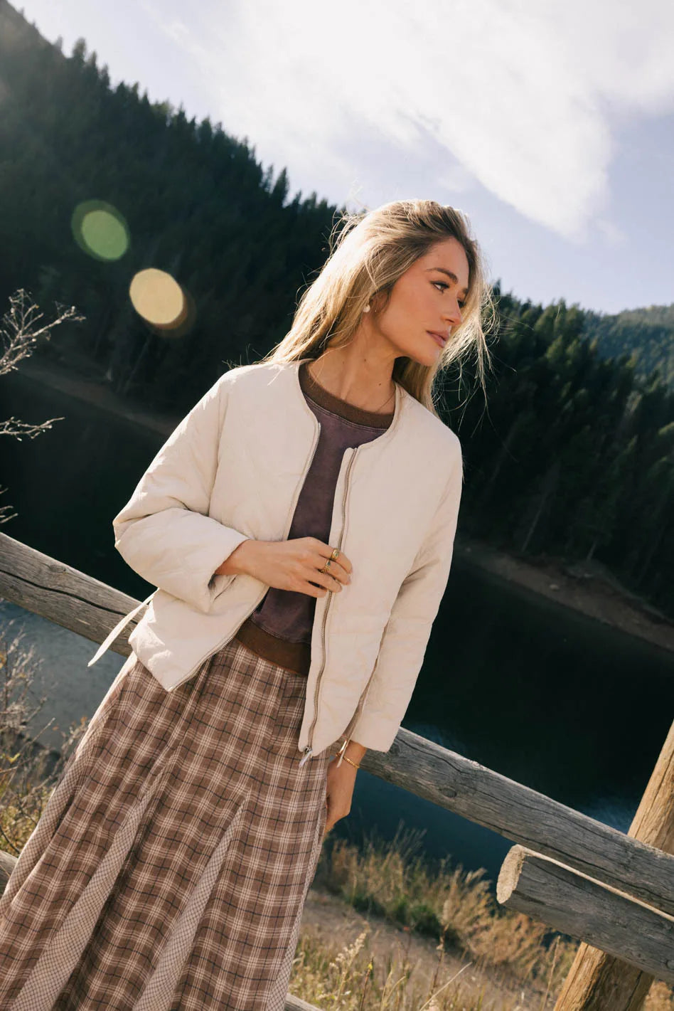 Zola Quilted Jacket in Bone Cotton Jacket Linen Jacket Terry Jacket