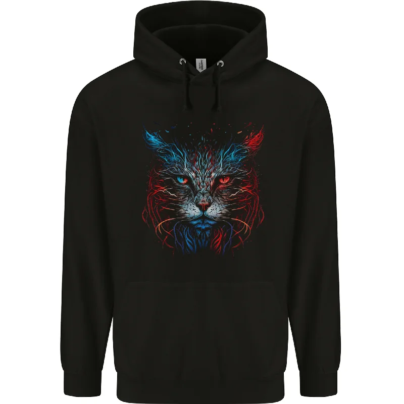 A Fantasy Cat With Cool Colours 5 Mens 80% Cotton Hoodie