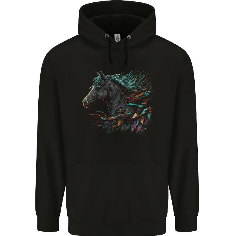 A Fantasy Horse With Feathers Pegasus Mens 80% Cotton Hoodie