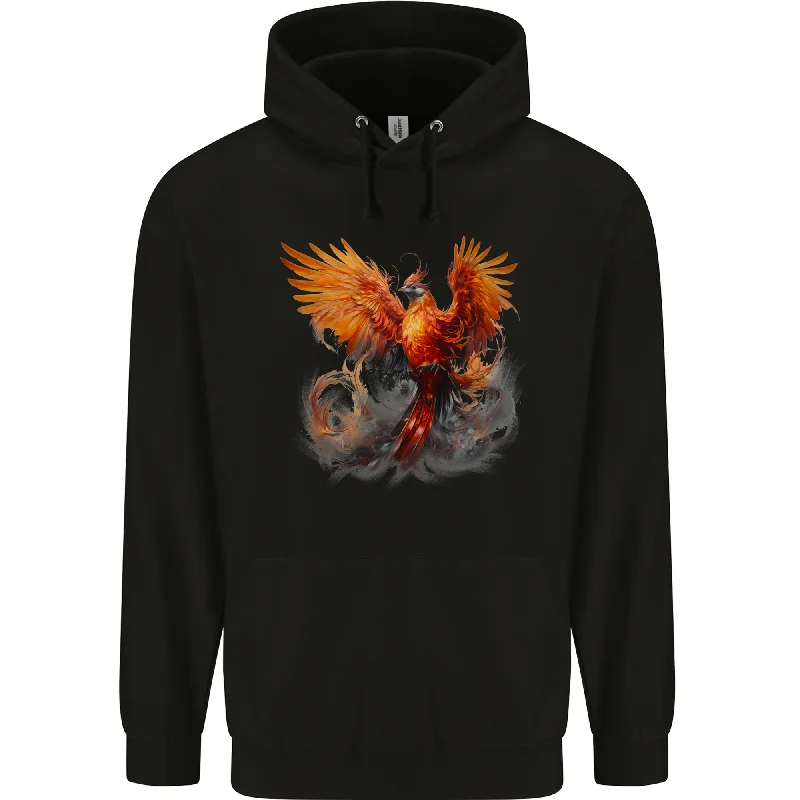 A Fantasy Phoenix Mens 80% Cotton Hoodie