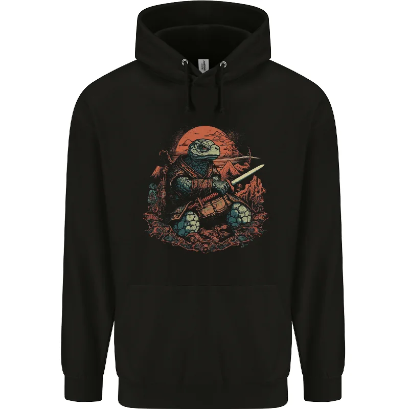 A Fantasy Samurai Turtle Tortoise Mens 80% Cotton Hoodie