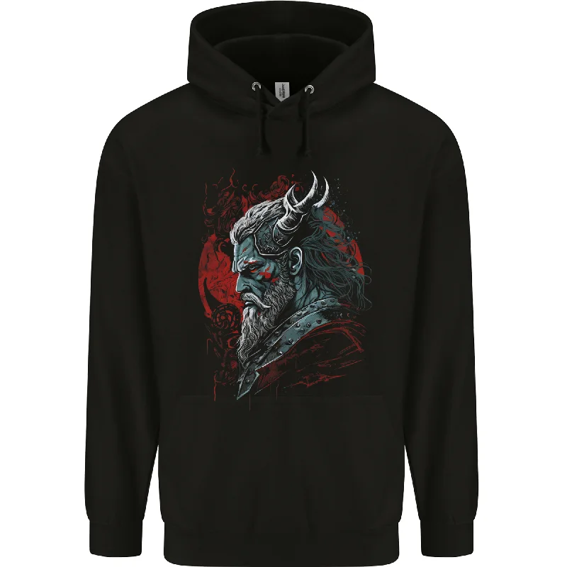 A Fantasy Viking Of War Odin Thor Mens 80% Cotton Hoodie