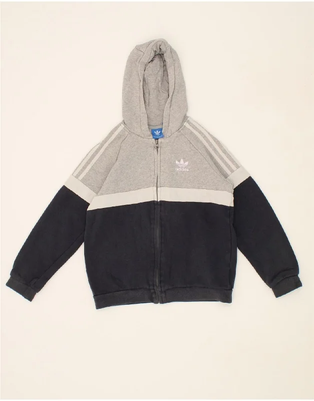 ADIDAS Boys Graphic Zip Hoodie Sweater 11-12 Years Grey Colourblock Cotton Hoodie with Reflective Safety Nightwear ADIDAS Boys Graphic Zip Hoodie Sweater 11-12 Years Grey Colourblock Cotton Hoodie with Reflective Safety Nightwear
