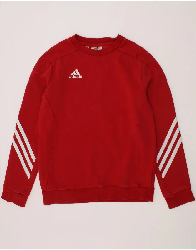 ADIDAS Girls Sweatshirt Jumper 9-10 Years Medium Red Cotton Hoodie with Relaxed Fit Easy Casual ADIDAS Girls Sweatshirt Jumper 9-10 Years Medium Red Cotton Hoodie with Relaxed Fit Easy Casual