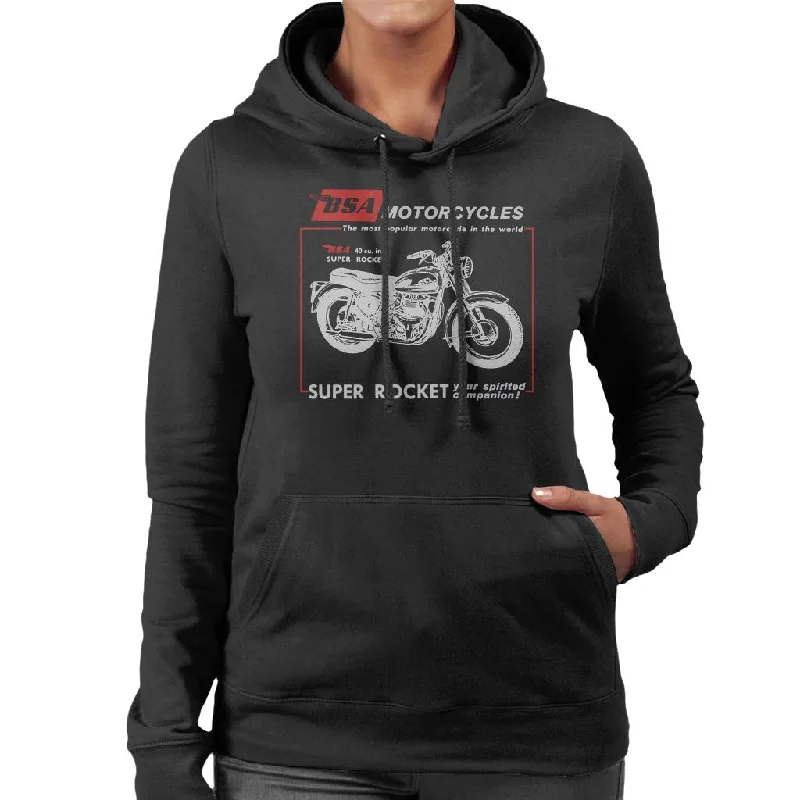 BSA Motorcycles Super Rocket Women's Hooded Sweatshirt